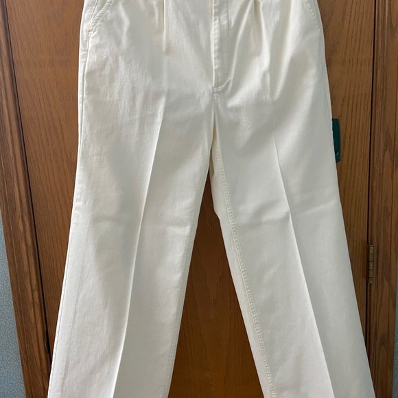 White JCrew wide leg pants NWOT - Picture 1 of 6